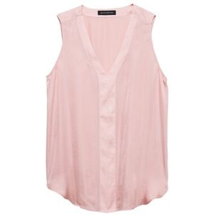 Banana Republic Soft Satin Sleeveless V-Neck Top
